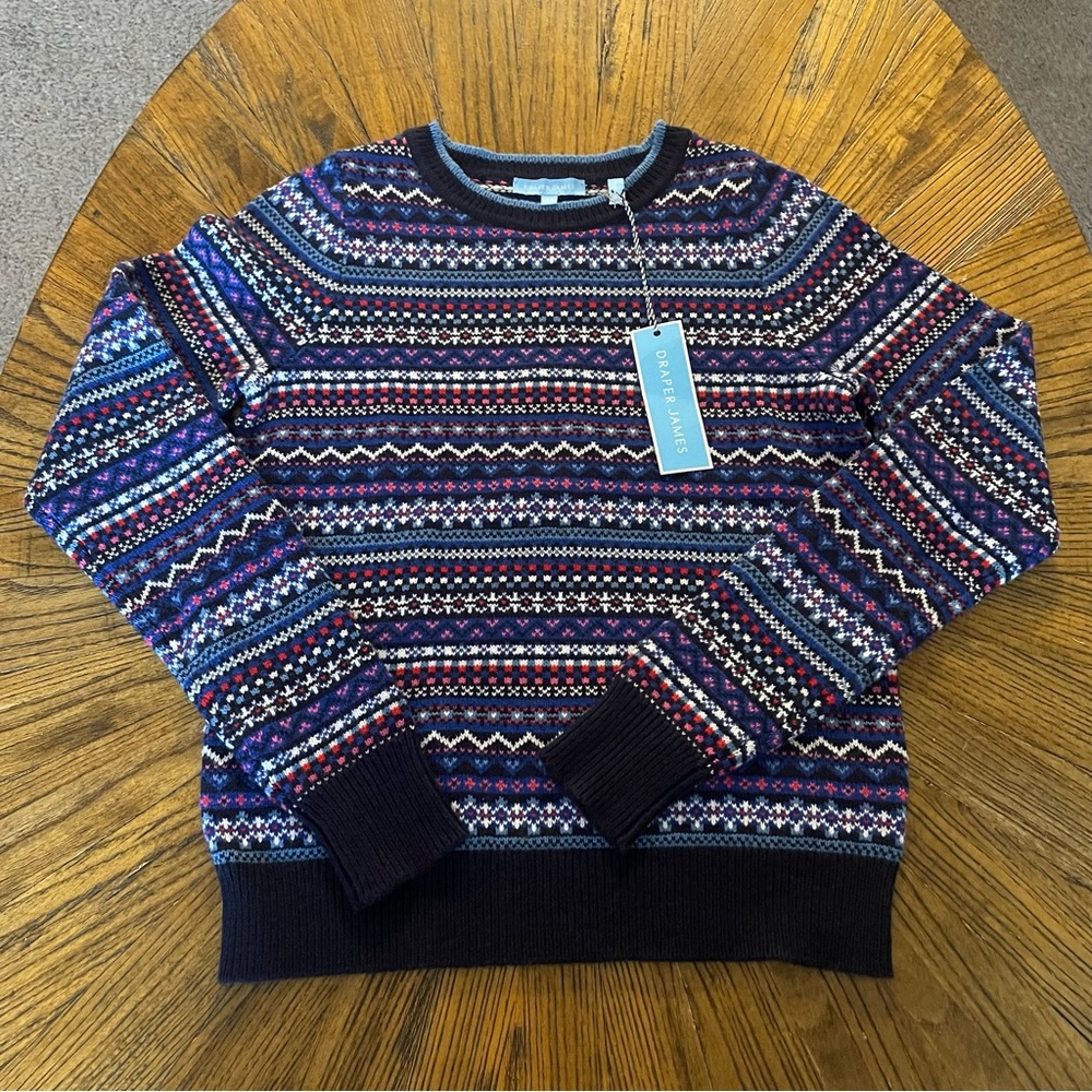 Draper James Fair Isle Crewneck Sweater NWT